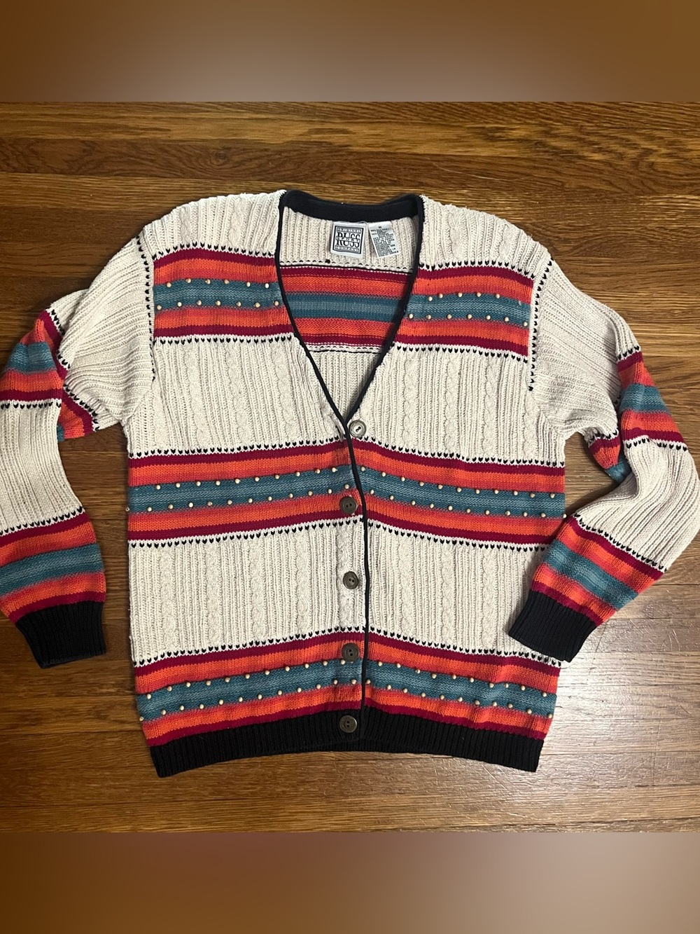 Y2k silk cotton cardigan sweater academia M country grunge granola